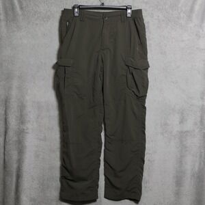 Craghoppers Pants Mens 34 Green Cargo Hiking Outdoor Nylon Travel Zip Pockets